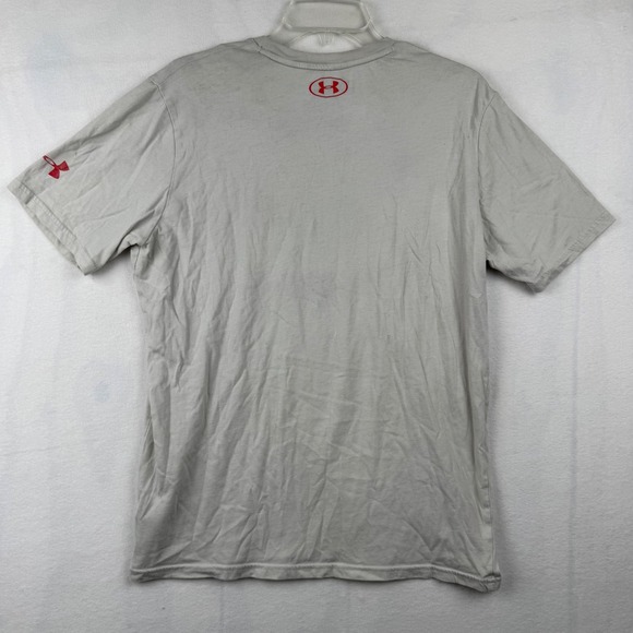 Under Armour Project Rock T Shirt Mens MD Medium Red Bull Short Sleeve - Picture 7 of 8